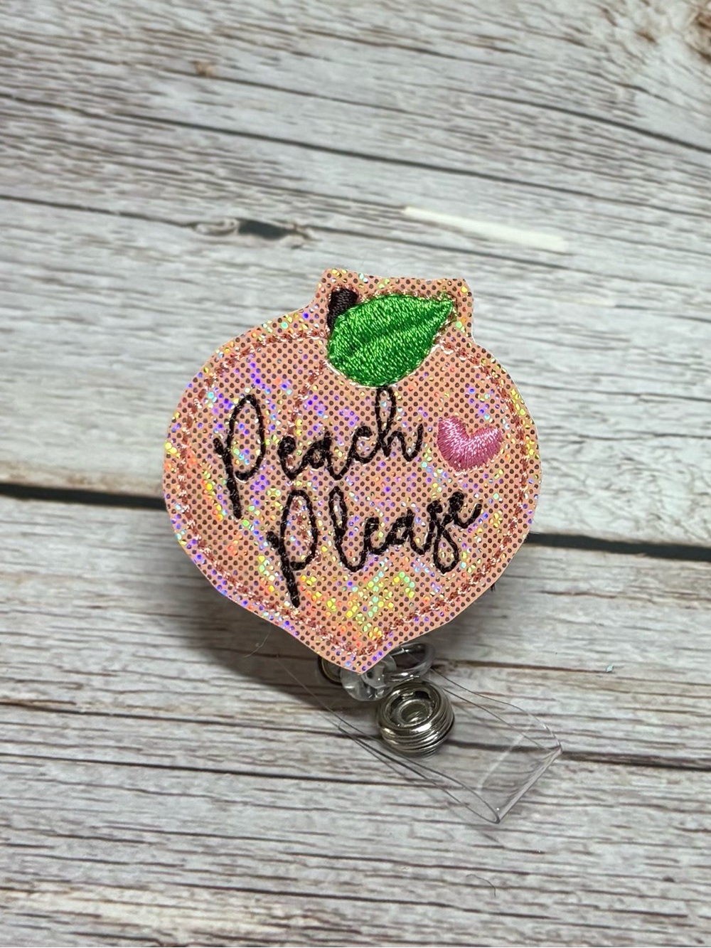 Badge Reel- Peach